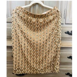 Calvin Klein Gold Green Pencil Skirt Size 8